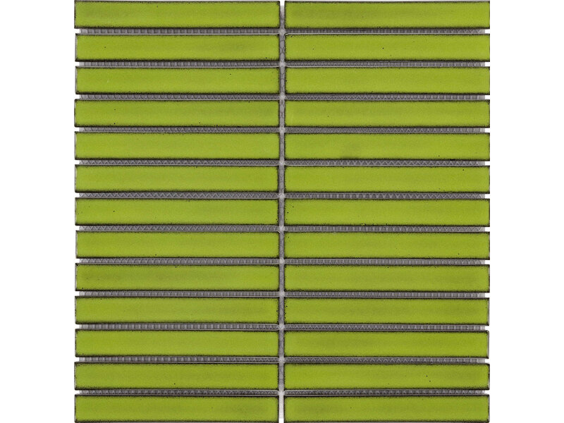 BÄRWOLF BÄRWOLF Stripes reed green glossy  KIT-23005  29,6 x 29,9 cm