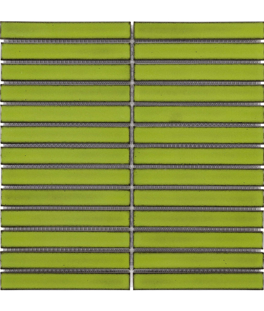 BÄRWOLF Stripes reed green glossy  KIT-23005  29,6 x 29,9 cm