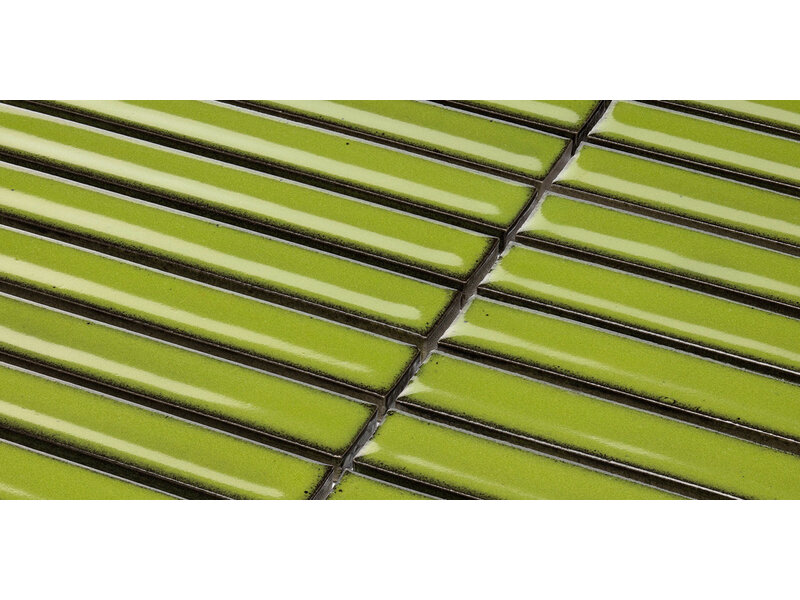 BÄRWOLF BÄRWOLF Stripes reed green glossy  KIT-23005  29,6 x 29,9 cm