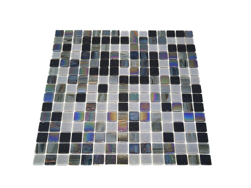 BÄRWOLF Glasmosaik-Fliesen GL-K09 black marmo mix - Copy