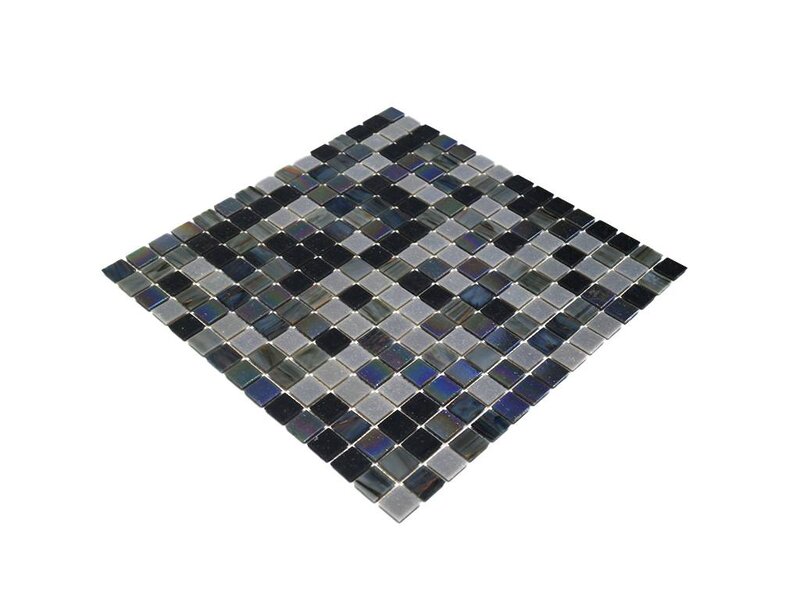 BÄRWOLF Glasmosaik-Fliesen GL-K09 black marmo mix - Copy