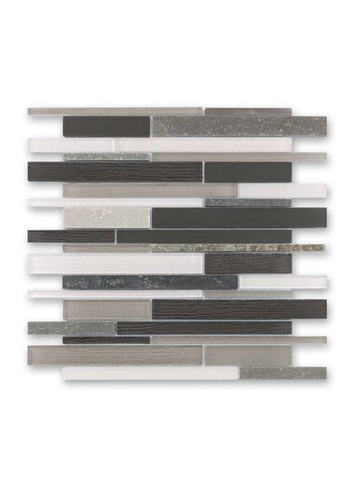 Materialmix-Mosaikfliese New York GL-14010 grey mix