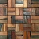 HOLZ MOSAIKFLIESEN - Napoli - Antik Holz - braun mix