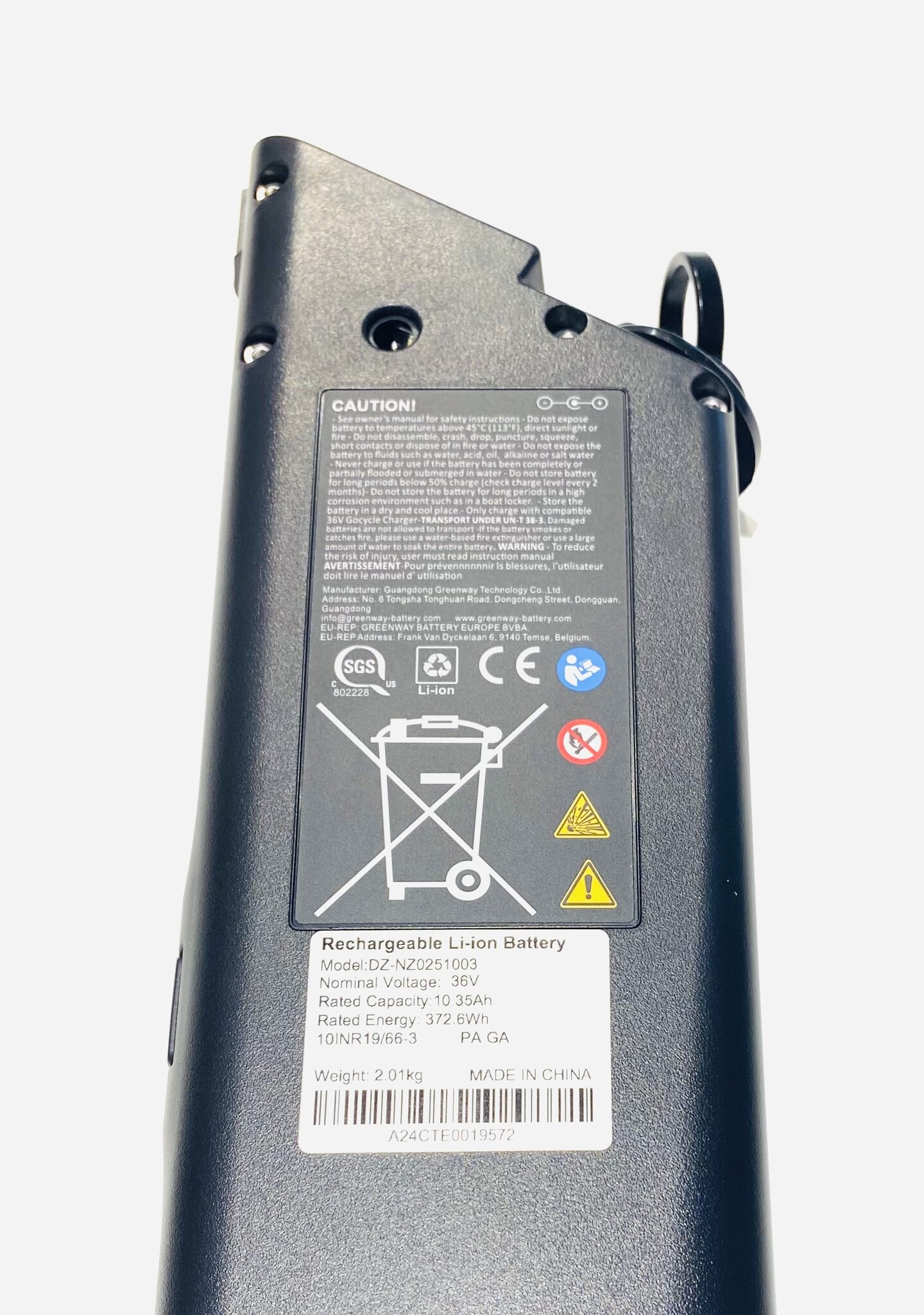 Gocycle G4i 36V Battery 375Wh - Compatible with Gocycle G4, G4i & G4i+