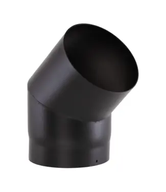 Fumio Bocht 45° Ø130 2mm zwart