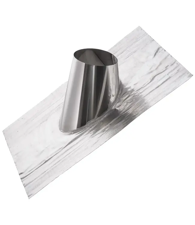 Fumio RVS dakdoorvoer met loodslab 30 tot 45° Ø200 mm