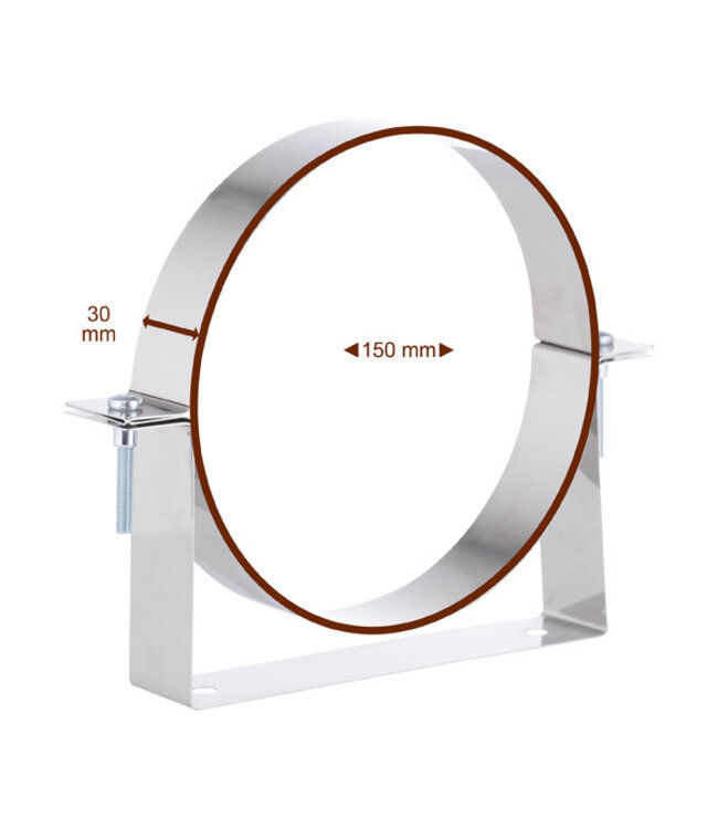 Fumio Muurbeugel rvs Ø150mm