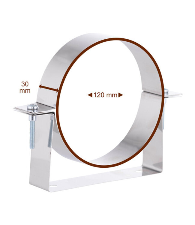 Fumio Muurbeugel rvs Ø120mm