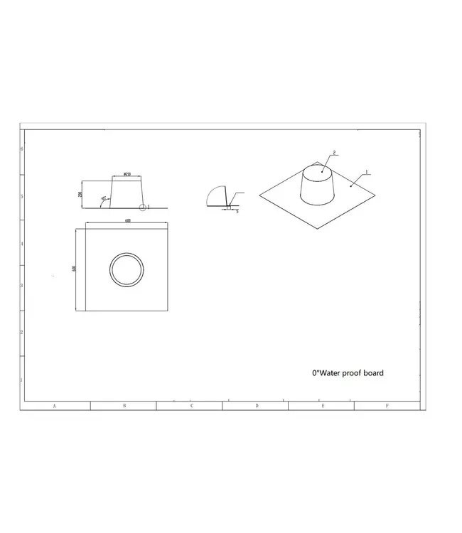 Fumio Horizontale dakdoorvoer Ø200mm RVS