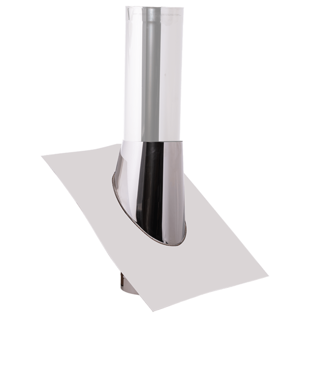 Fumio RVS Ø200  dakdoorvoer 45°