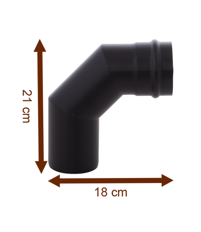 Fumio Ø80mm pellet kachelbocht 90°