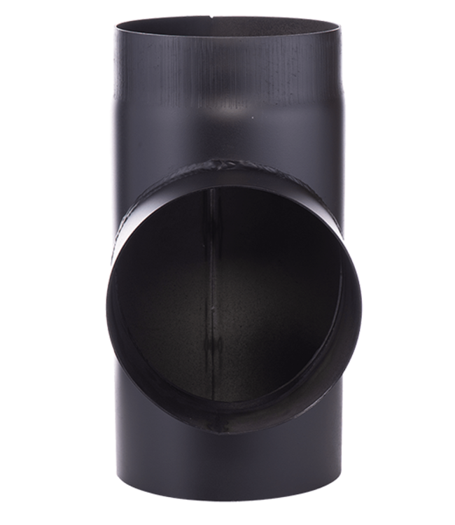 Fumio T-stuk 90° Ø200 2mm zwart
