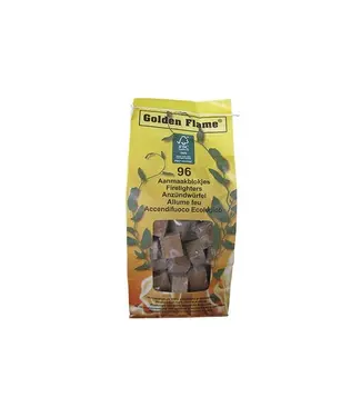 Golden flame bruine aanmaakblokjes - 96 stuks Golden flame bruine aanmaakblokjes - 96 stuks