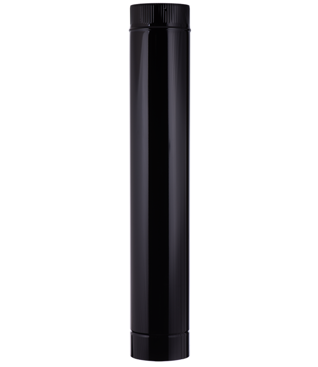 Fumio Kachelpijp 1000mm Emaille Zwart 0.5mm (110mm)