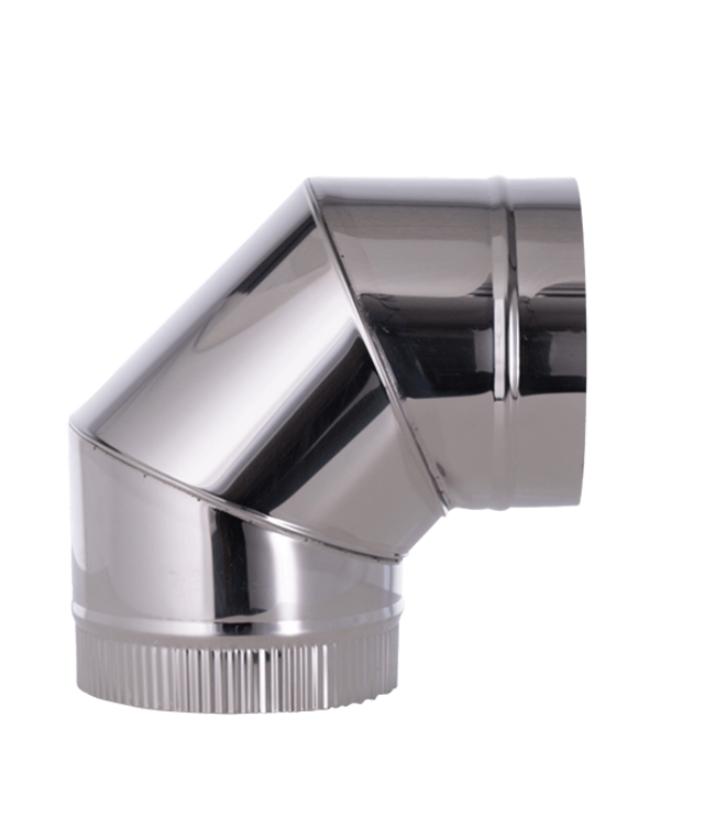 Fumio Bocht 90° dubbelwandig Ø200/Ø150mm 0,5mm RVS