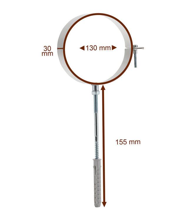 Fumio EW Beugel RVS 316L Ø130mm