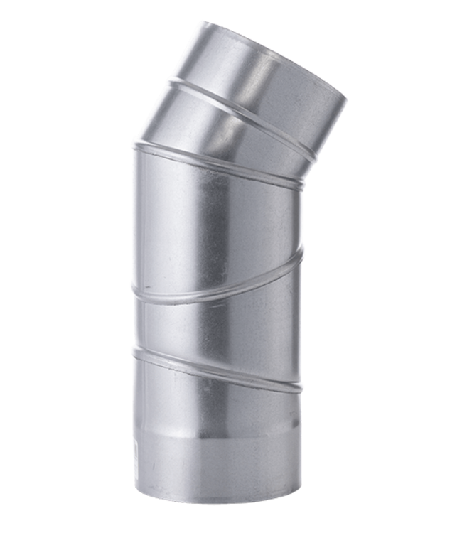 Fumio Gegalvaniseerde Bocht 90°   Ø130mm 0,5mm