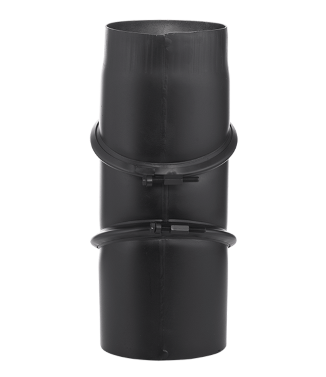 Fumio Bocht 90° Ø160 2mm zwart verstelbaar