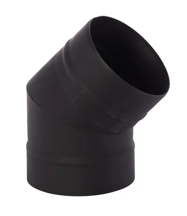 Fumio Bocht 45° Zwart 1mm 150mm