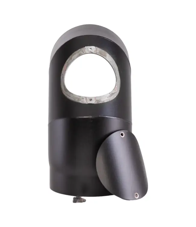 Fumio Bocht 90° Ø130 2mm zwart met inspectie opening