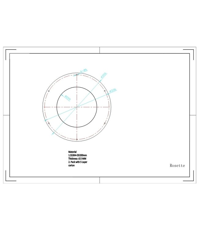 Fumio Rozet Ø200 0,5mm