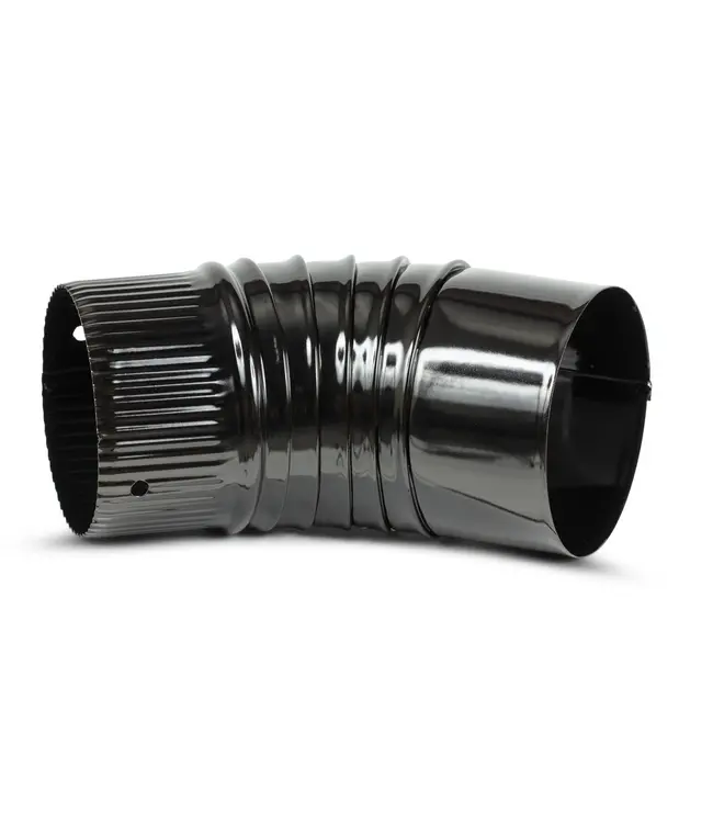 Fumio Bocht 45° Emaille Zwart 0.5mm (90mm)