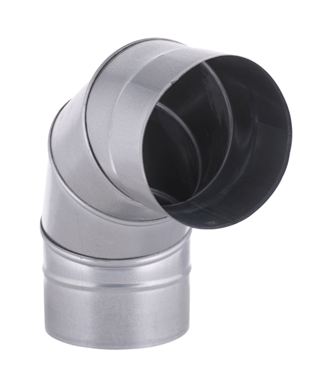 Fumio Gegalvaniseerde Bocht 90°   Ø125mm 0,5mm