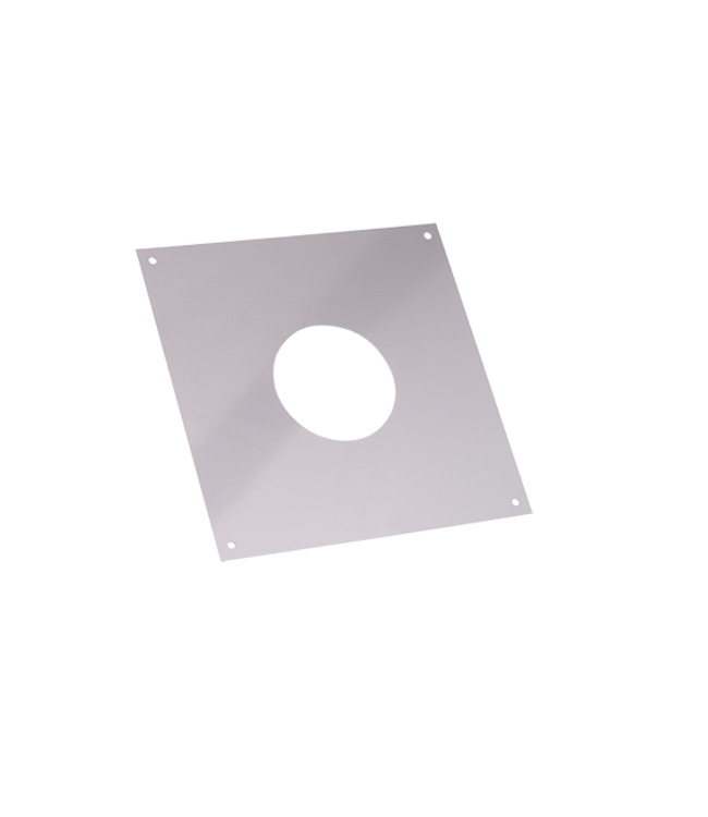 Detandt Afdekplaat  350x350x1,5mm Ø 125 - INOX 304