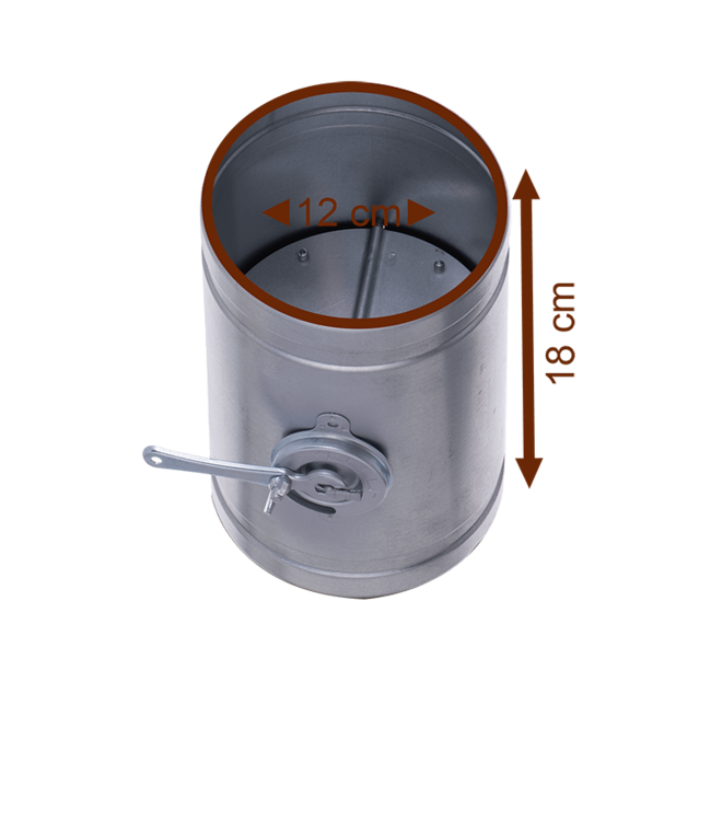 Fumio Gegalvaniseerde Smoorklep met hendel Ø120mm 0,5mm