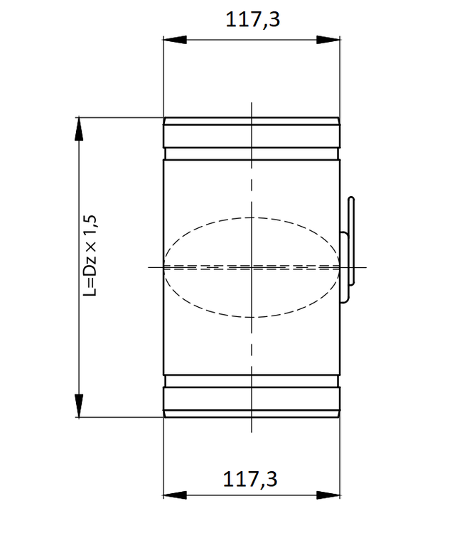 Fumio Gegalvaniseerde Smoorklep met hendel Ø120mm 0,5mm