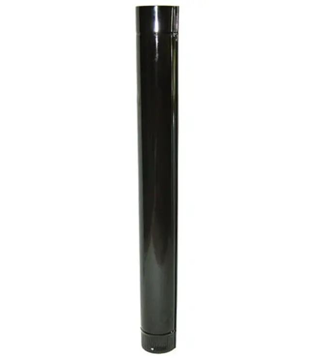 Fumio Kachelpijp 1000mm Emaille Zwart 0.6mm (200mm)