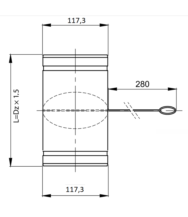 Fumio Gegalvaniseerde Smoorklep met Staaldraad   Ø120mm 0,5mm