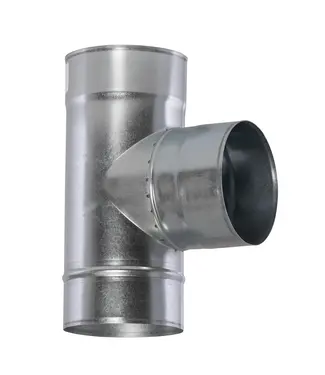 Fumio T-stuk gegalvaniseerd 120mm 90° Fumio T-stuk gegalvaniseerd 120mm 90°