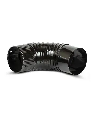 Fumio Bocht 90° Emaille Zwart 0.5mm (200mm)