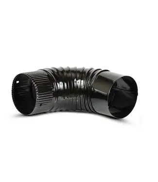 Fumio Bocht 90° Emaille Zwart 0.5mm (100mm)