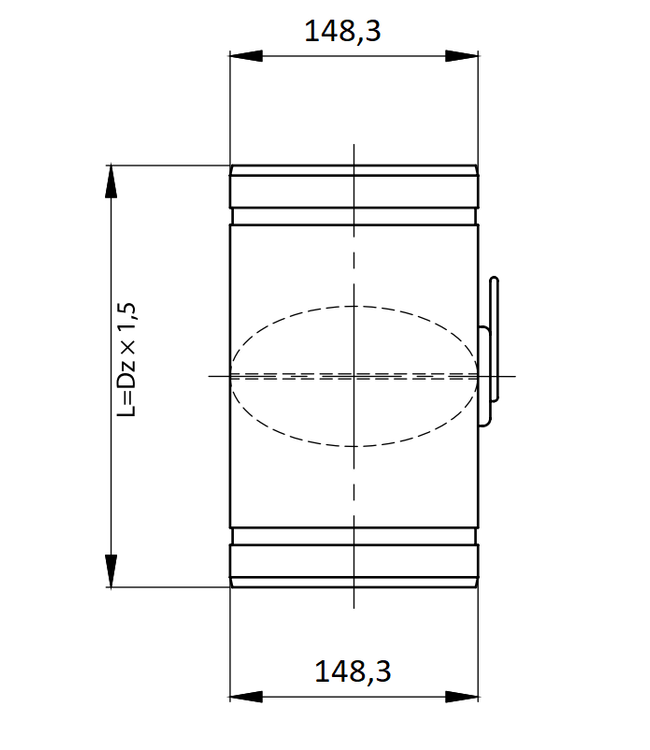 Fumio Gegalvaniseerde Smoorklep met hendel Ø140mm 0,5mm