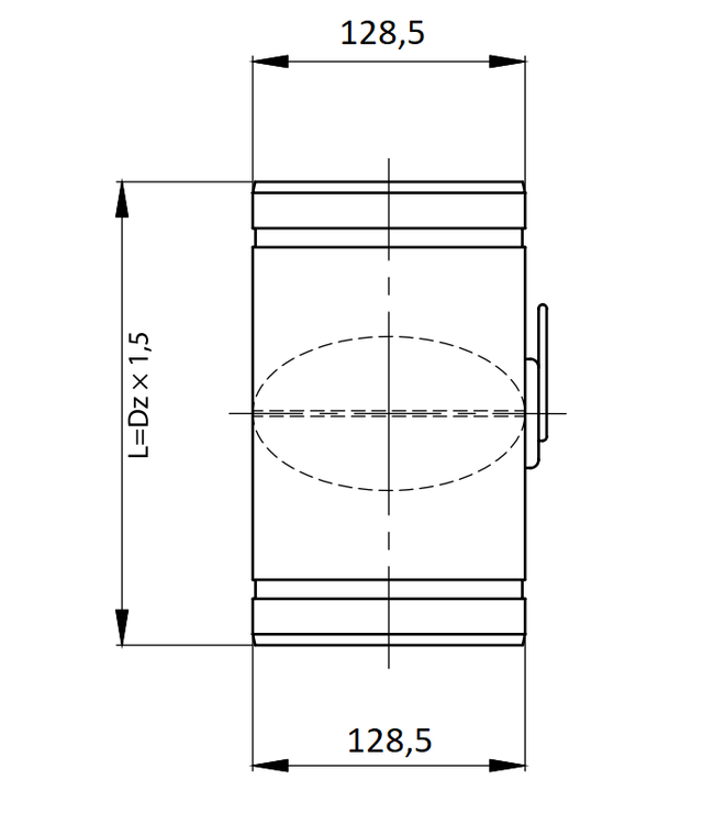 Fumio Gegalvaniseerde Smoorklep met hendel Ø130mm 0,5mm