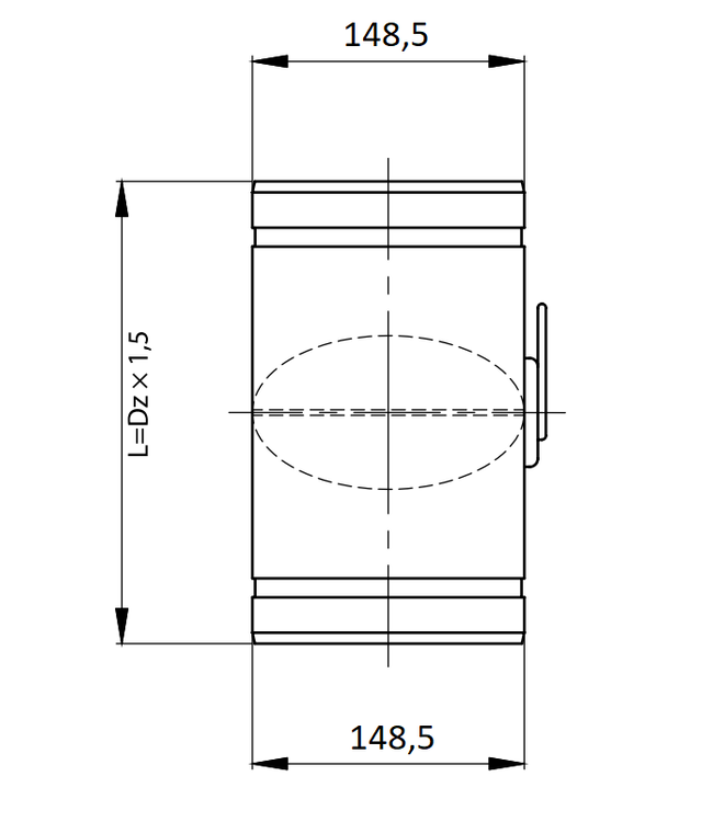 Fumio Gegalvaniseerde Smoorklep met hendel Ø150mm 0,5mm