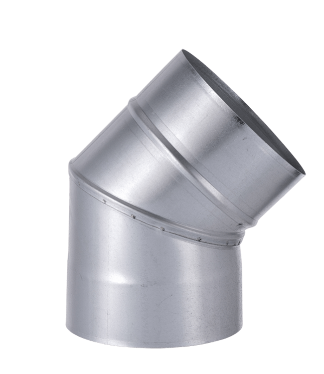 Fumio Gegalvaniseerde Bocht 45°  Ø130mm 0,5mm