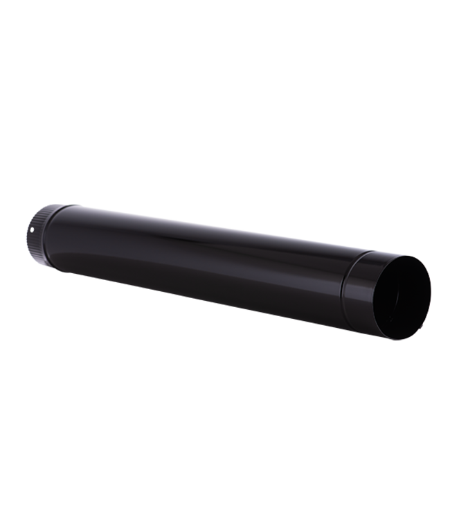 Fumio Kachelpijp 1000mm Emaille Zwart 0.5mm (125mm)