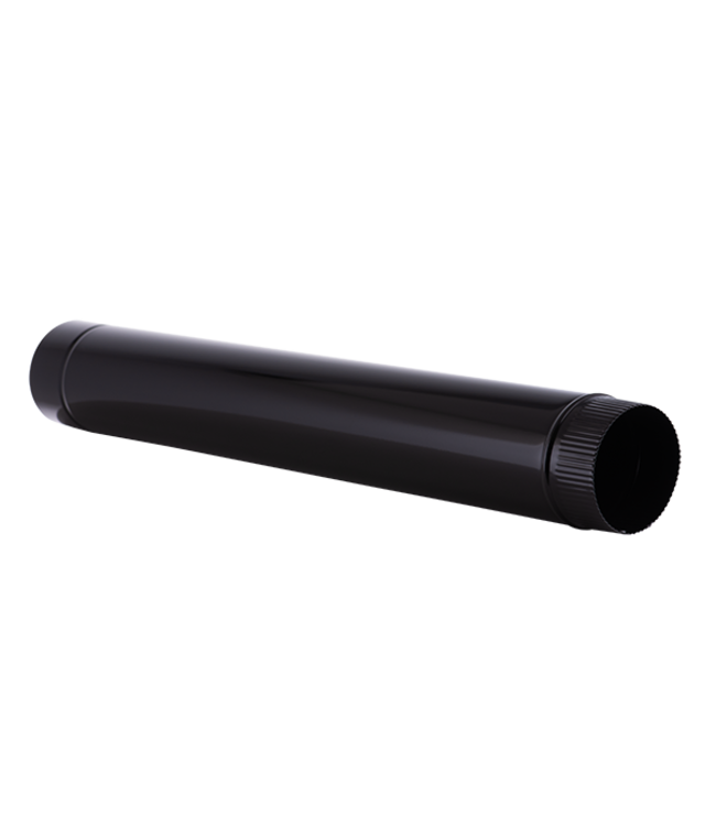 Fumio Kachelpijp 1000mm Emaille Zwart 0.5mm (125mm)