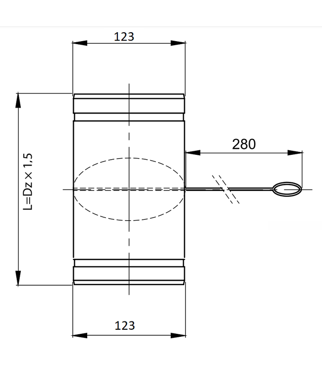 Fumio Gegalvaniseerde Smoorklep met Staaldraad   Ø125mm 0,5mm
