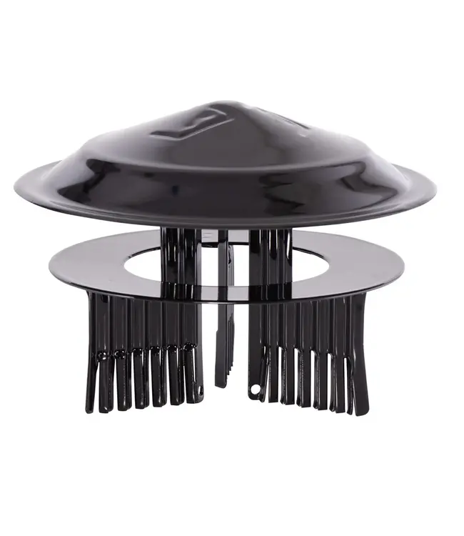 Fumio Regenkap Emaille Zwart voor kachelpijpen van 80-150mm