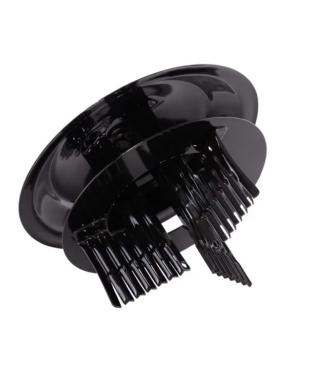 Fumio Regenkap Emaille Zwart voor kachelpijpen van 80-150mm