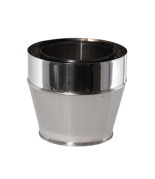 Fumio Aansluitstuk RVS dubbelwandig 200-150mm naar 150mm