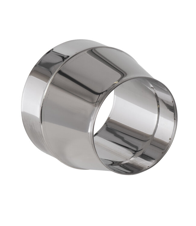 Fumio Aansluitstuk RVS dubbelwandig 200-150mm naar 150mm
