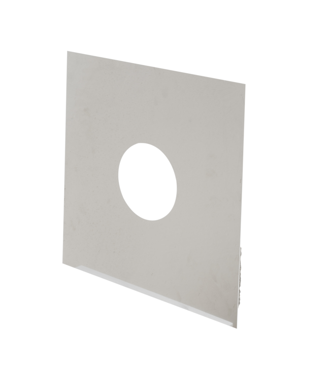 Detandt Afdekplaat 350x350x1,5mm  Ø80 - INOX 304