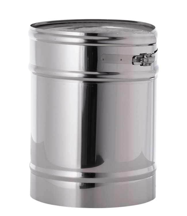 Fumio Kachelpijp 250mm dubbelwandig Ø200/Ø150mm 0,5mm RVS