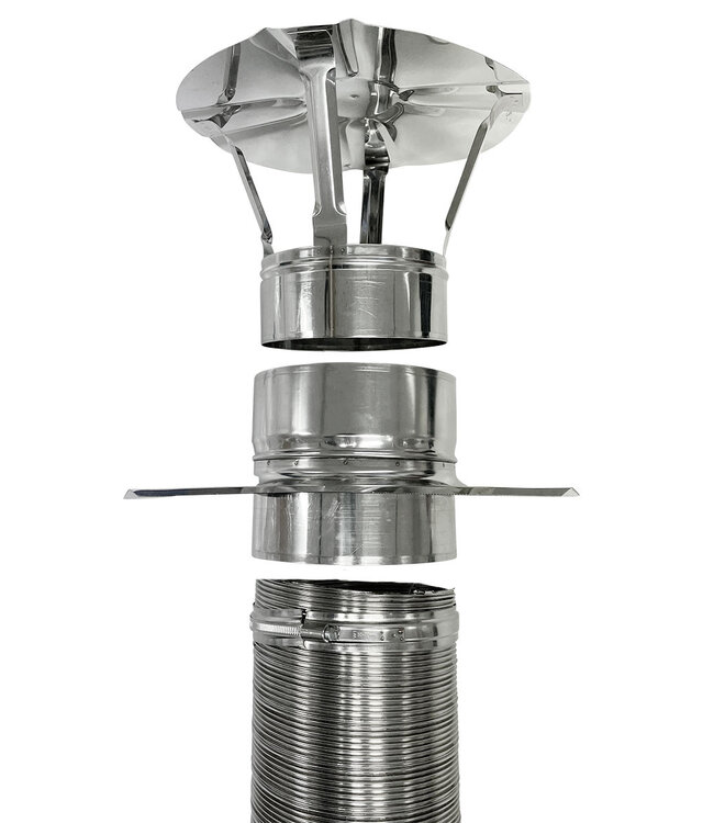 Fumio Enkelwandig RVS flexibele buis 150mm