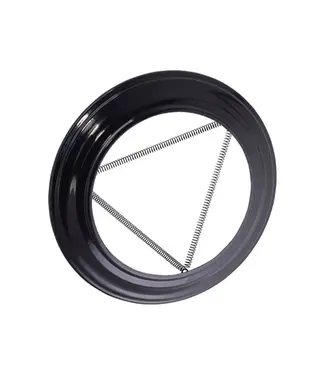 Rozet Plafond/Wand Ø120mm Zwart 40mm rand Rozet Plafond/Wand Ø120mm Zwart 40mm rand